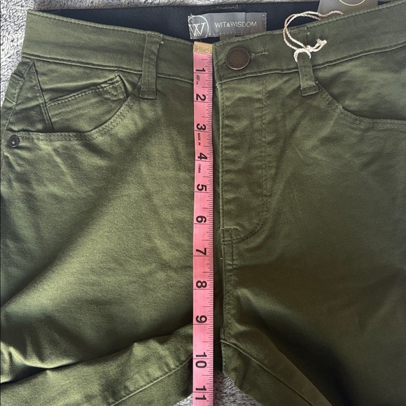Wit & Wisdom Logan High Waist Ankle Slim Straight Leg Pants Celadon Size 0 NWT - Picture 8 of 11